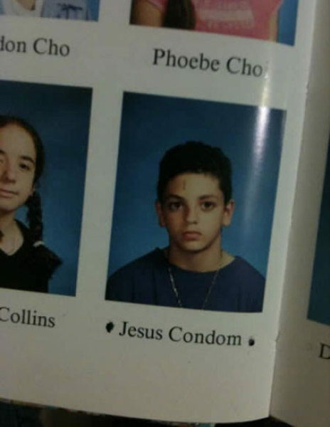 funny name best - don Cho | Phoebe Cho Collins Jesus Condom