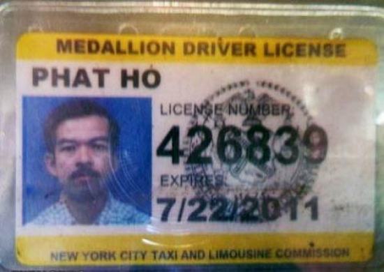 funny name inappropriate- Medallion Driver License Pht License Nomber 426839 71222011 Expire New York City Taxi And Limousine Commission