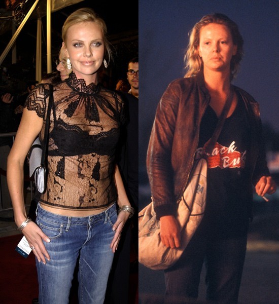 Charlize Theron in Monster 2003  The actress put on 30 pounds using the age old Krispy Kreme and potato chip diet.