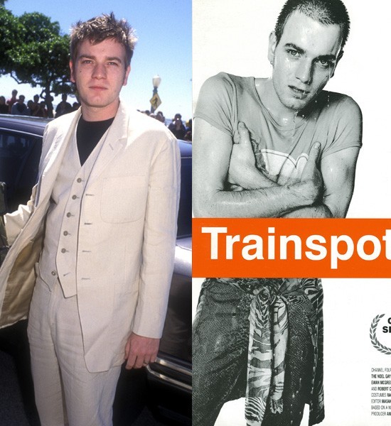 Ewan McGregor in Trainspotting 1996  In order to lose the weight for this film, he was put on a no alcohol and not dairy diet. Weight loss unknown, played a heroin addict.
