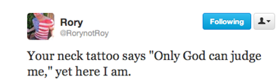 <a href="https://twitter.com/RorynotRoy">Follow @RorynotRoy</a>