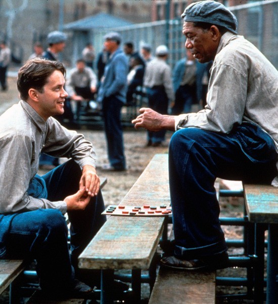 The Shawshank RedemptionIf you watch "The Shawshank Redemption" backwards, its one mans quest to break into prison and agonizingly glue the wall back together over 30 years.