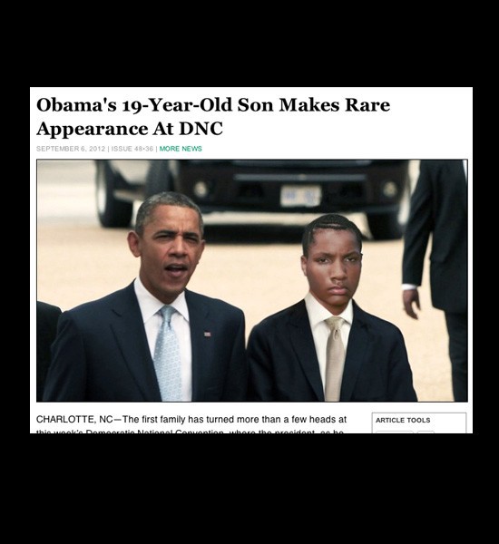 The Mecklenburg County VA Republican party thought theyd struck muck-racking gold last month when they reposted an Onion article to Facebook claiming President Obamas 19-year-old son made a rare appearance at the DNC. How come we never heard of this one, the pages genius investigative reporter asks.