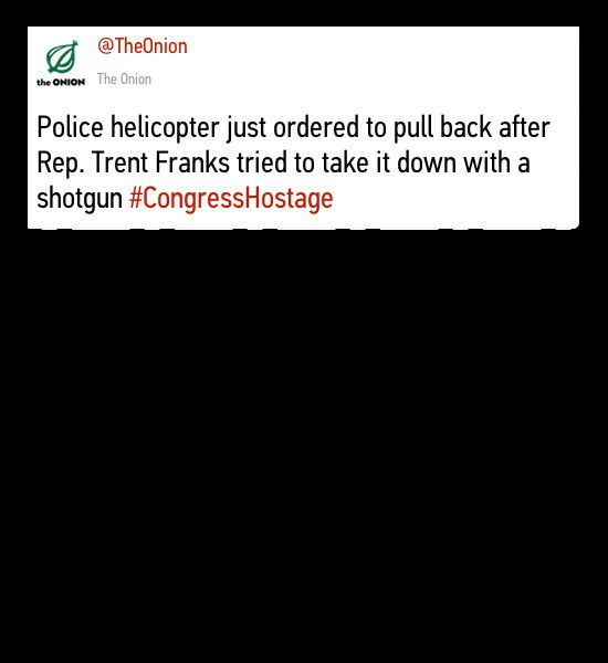 Panic broke out in Washington D.C. in 2011 after The Onion broke news on Twitter of gunfire inside the Capitol and a hostage situation involving 12 children and armed congressmen. The Onion tweets continued throughout the day despite an investigation by Capitol Police, with many saying the satirical paper had gone too far.