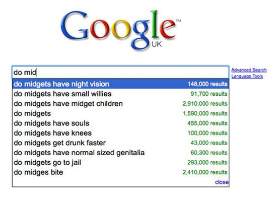 Google's Strange Suggestions