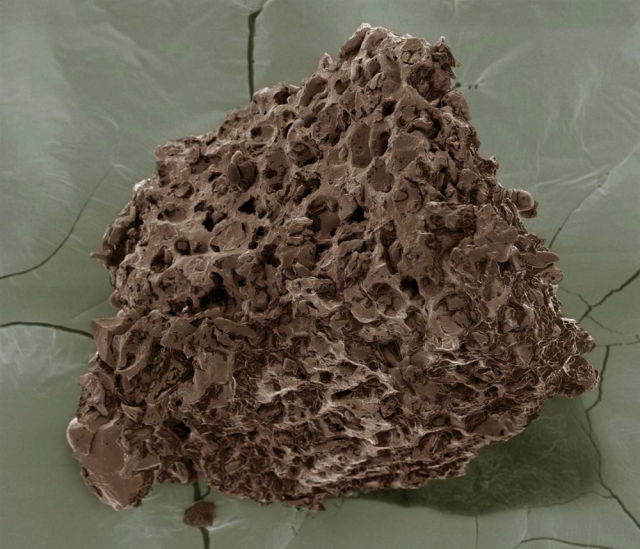 Porous structure of ground coffee