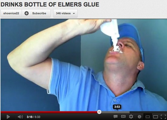 youtube guy drinking glue - Drinks Bottle Of Elmers Glue shoenice22 Subscribe 346 videos