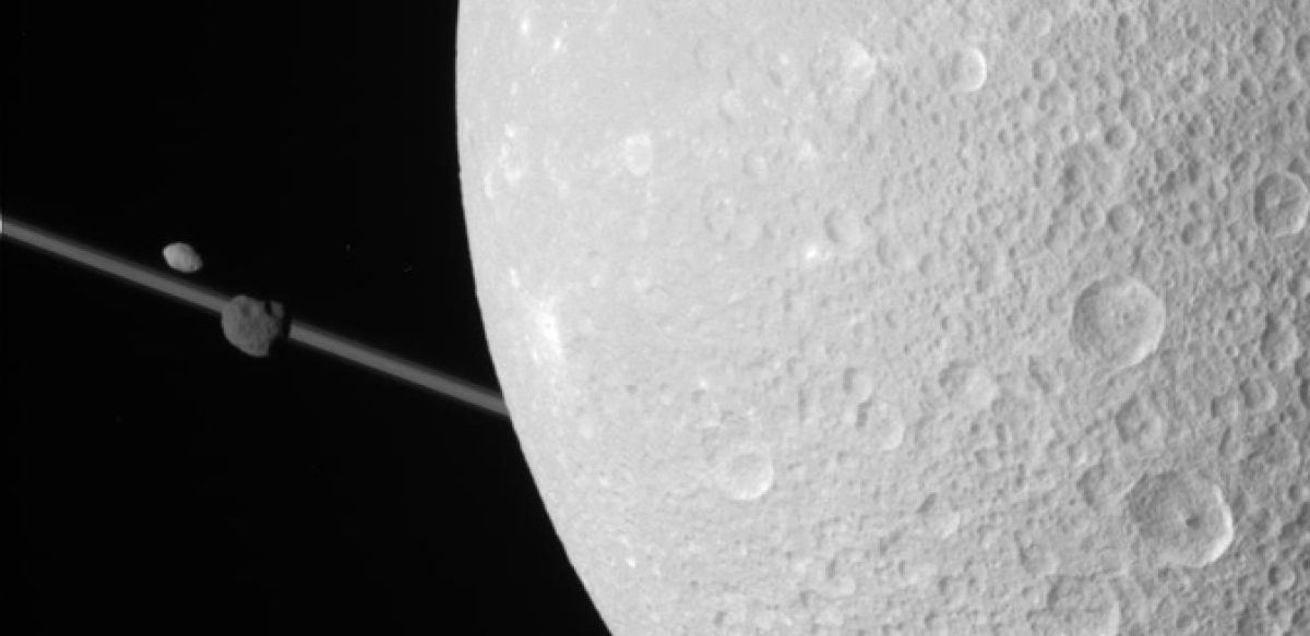 NASA's Cassini spacecraft obtained this unprocessed image on Dec. 12, 2011.