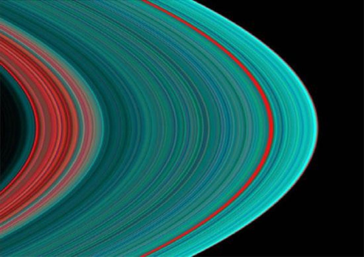 The best view of Saturn's rings in the ultraviolet indicates there is more ice toward the outer part of the rings.