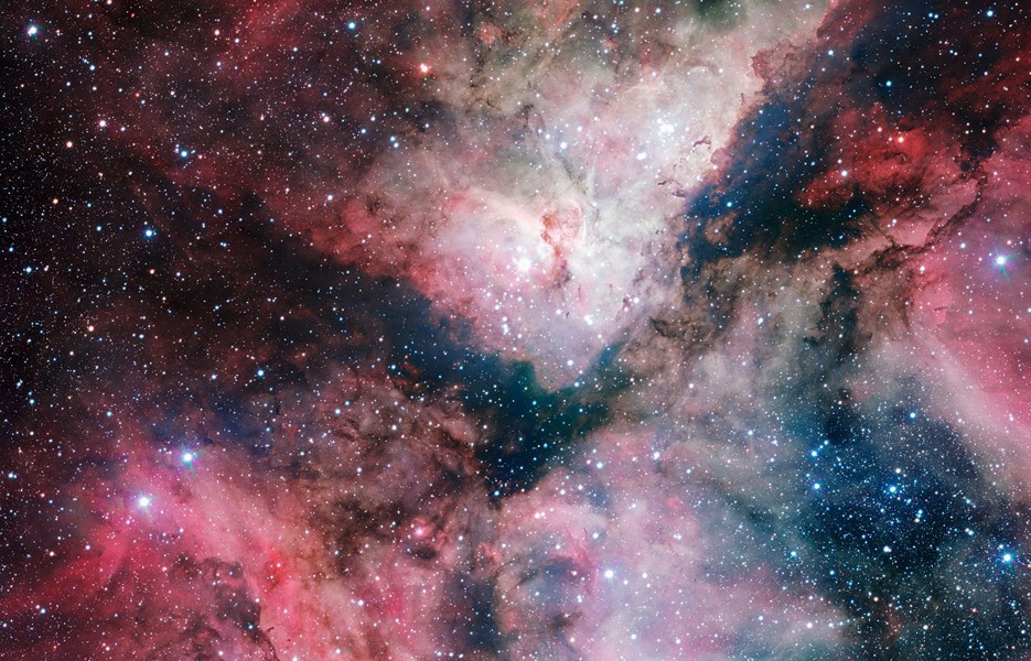 A spectacular new image of the star-forming Carina Nebula was captured by the VLT Survey Telescope at ESO's Paranal Observatory on June 5.