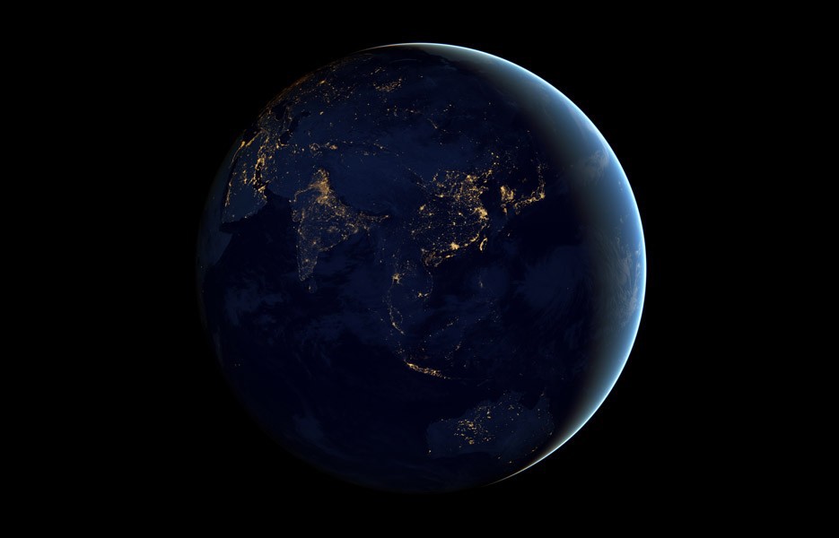 This stunning view of Earth reveals the planet at night in unprecedented detail, earning it the nickname, "Black Marble.