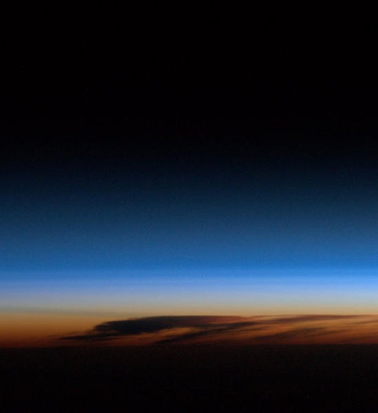 "Our atmosphere has distinct layers the troposphere and stratosphere are easily visible from orbit."