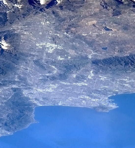 "Los Angeles from Earth orbit, New Year's Day."