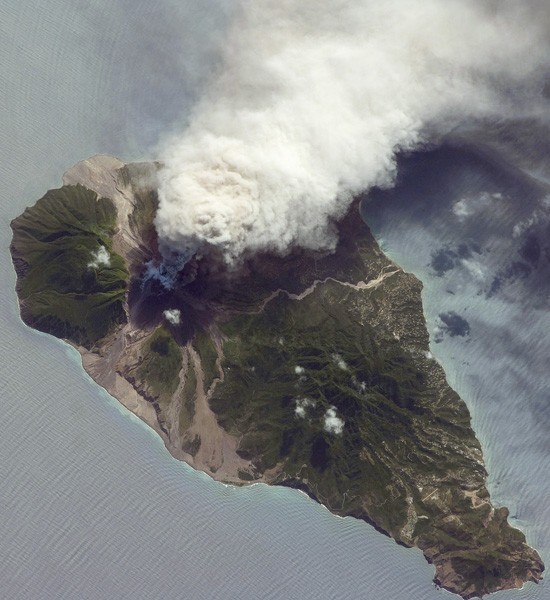 Soufriere Hills is a volcano on the island of Montserrat in the Caribbean Sea that began a series of eruptions that created plumes of ash, pyroclastic flows and lava-dome growth