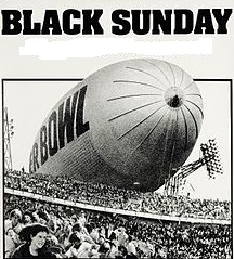 The Super Bowl that didn't count:  Terrorists hijacked a blimp and ran it into stadium while the Bills were winning 27-0 late in the 4th quarter.