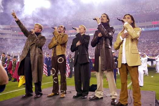 Super Bowl XXXV   The Backstreet Boys perform the gayest halftime show ever