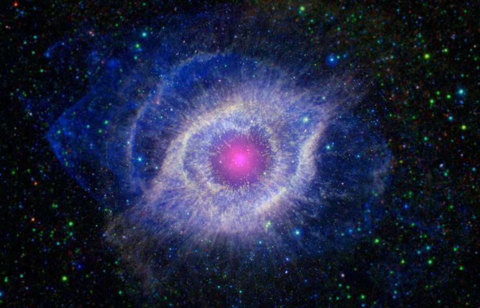 Located 650 light years from Earth, the Helix nebula is the cosmic remains of a dying star.