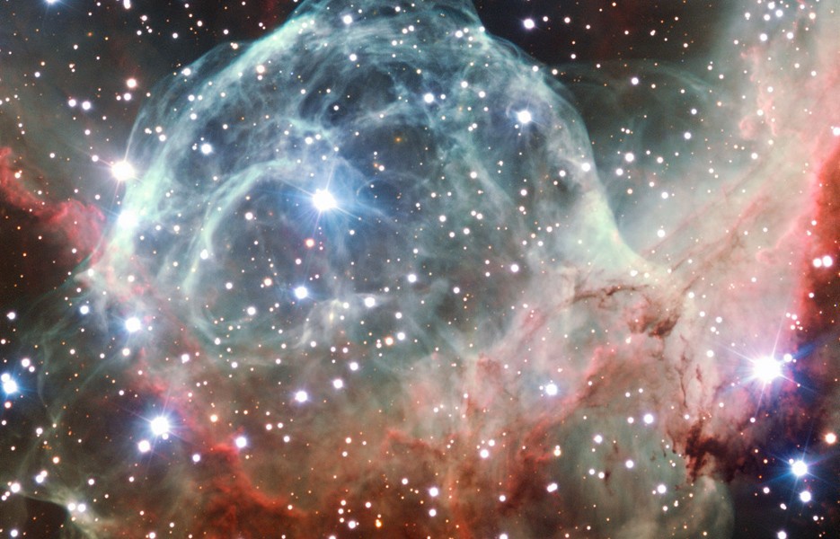 The helmet-shaped nebula is around 15,000 light-years away from Earth.