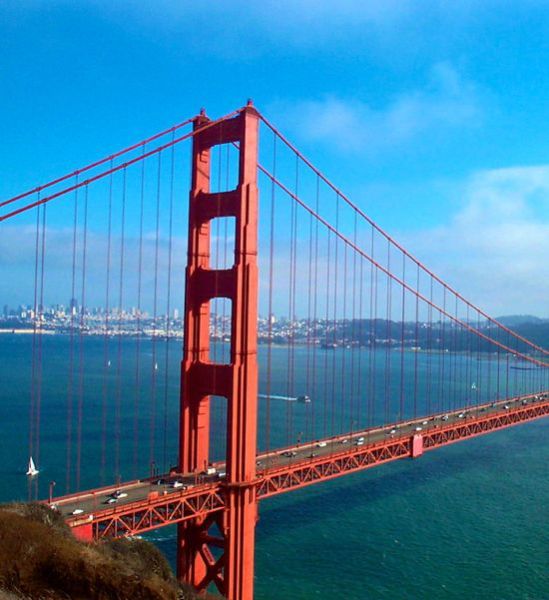 Golden Gate Bridge and San Francisco from Hendrik Point, San Francisco.