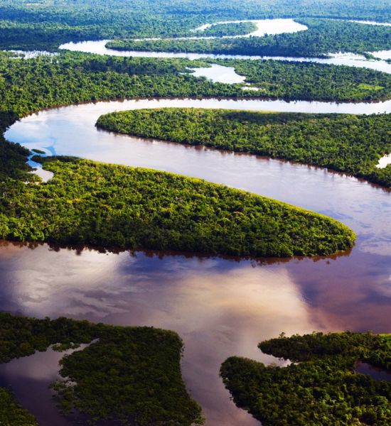 Amazon River seen via riverboat tour from Belem to Santarem, Brazil.