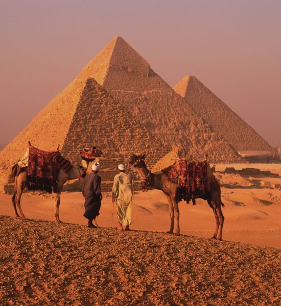 The pyramids of the Giza Necropolis, Egypt.