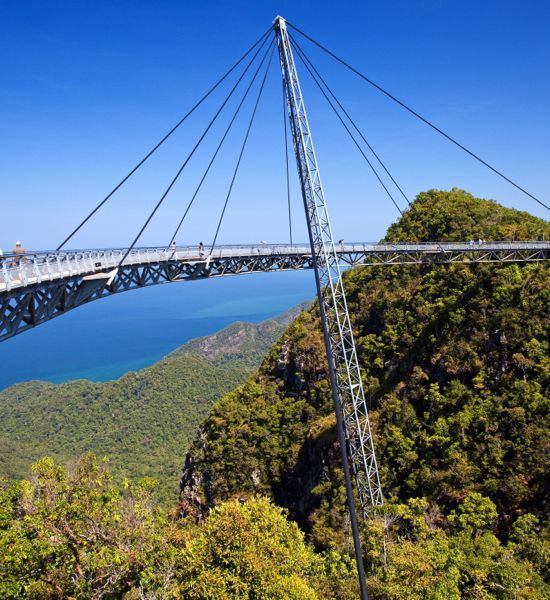 Langkawi Sky Bridge in Pulau Langkawi, Malaysia, from the Langkawi Cable Car ride.