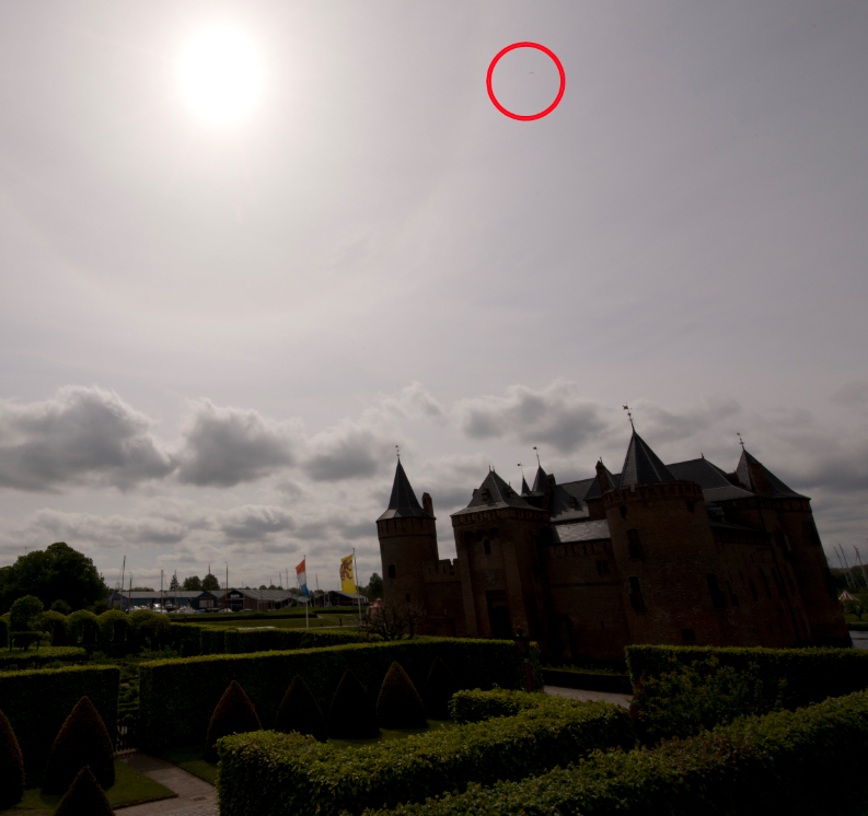In this image which was the second-of-five, the red circle surrounds another object.