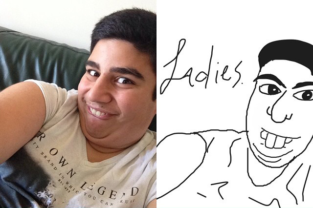People Take Selfies Other People Draw Them