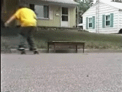 skateboard fail gif