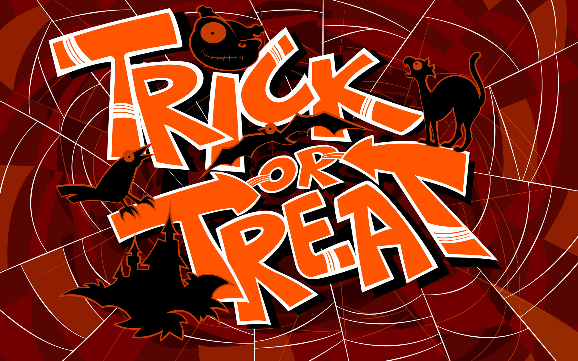 cool art halloween treat or trick - Rick