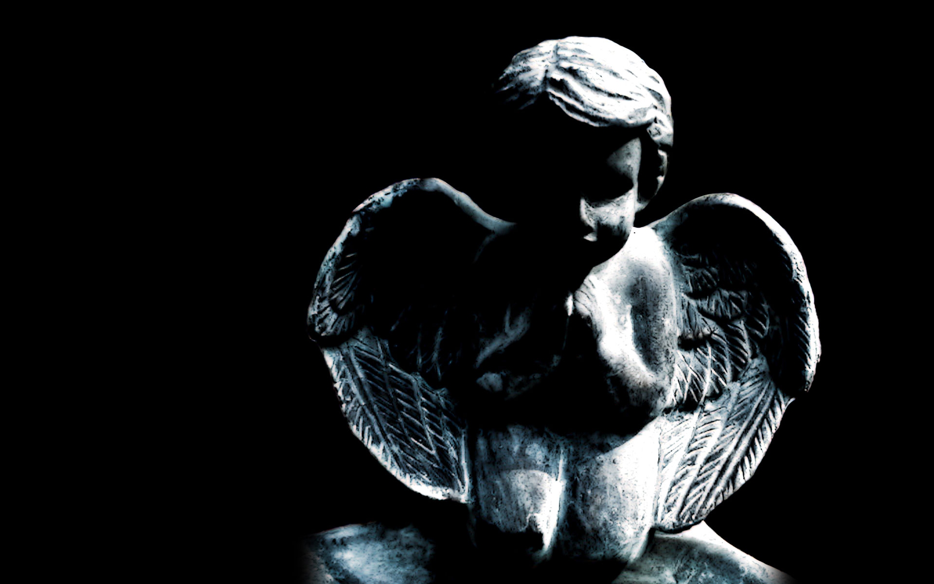 cool art dark angel statue