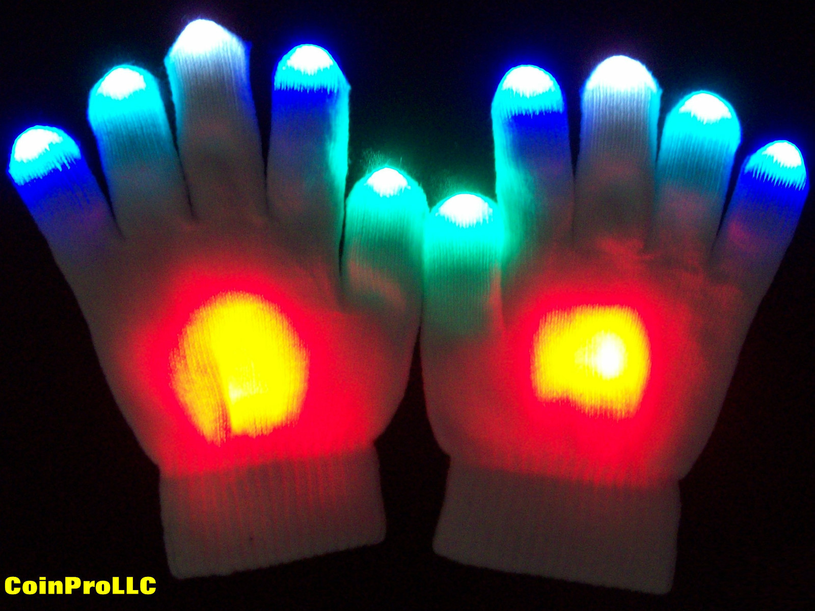 fire and ice LED gloves