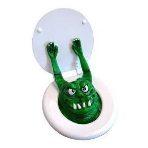 GREEN TOILET MONSTER Gag Joke Gift Bathroom Scary Prank