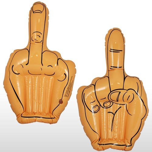 Jumbo Inflatable Middle Finger Hand - Sports
