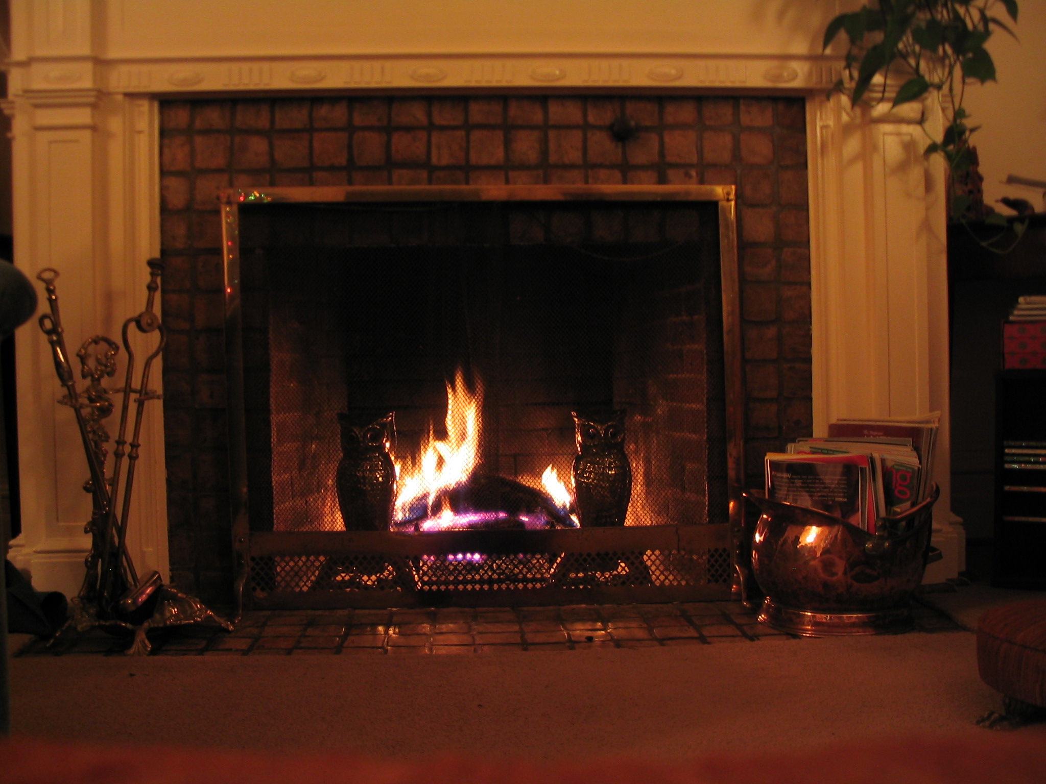 Fireplaces during winter