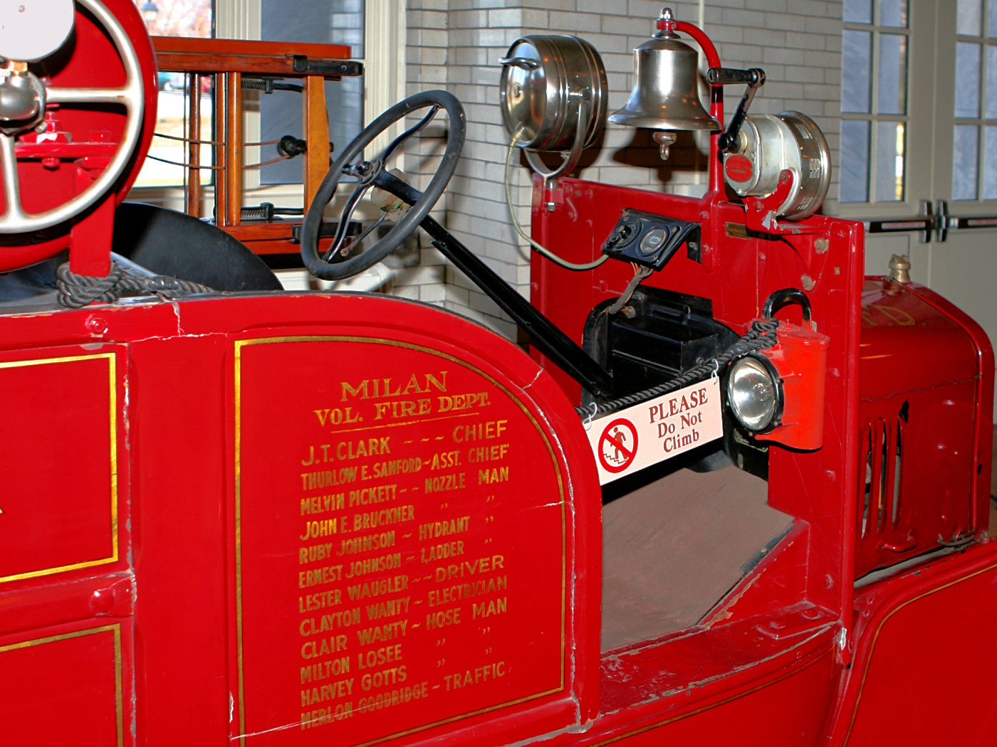 1926 Ford Model T Fire Truck with American LaFrance Equipment Instrument Panel H Ford Museum CL