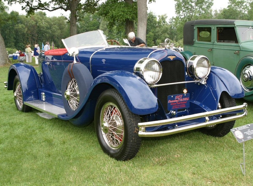 1927 Duesenberg Model X Boattail Roadster Blue fvr
