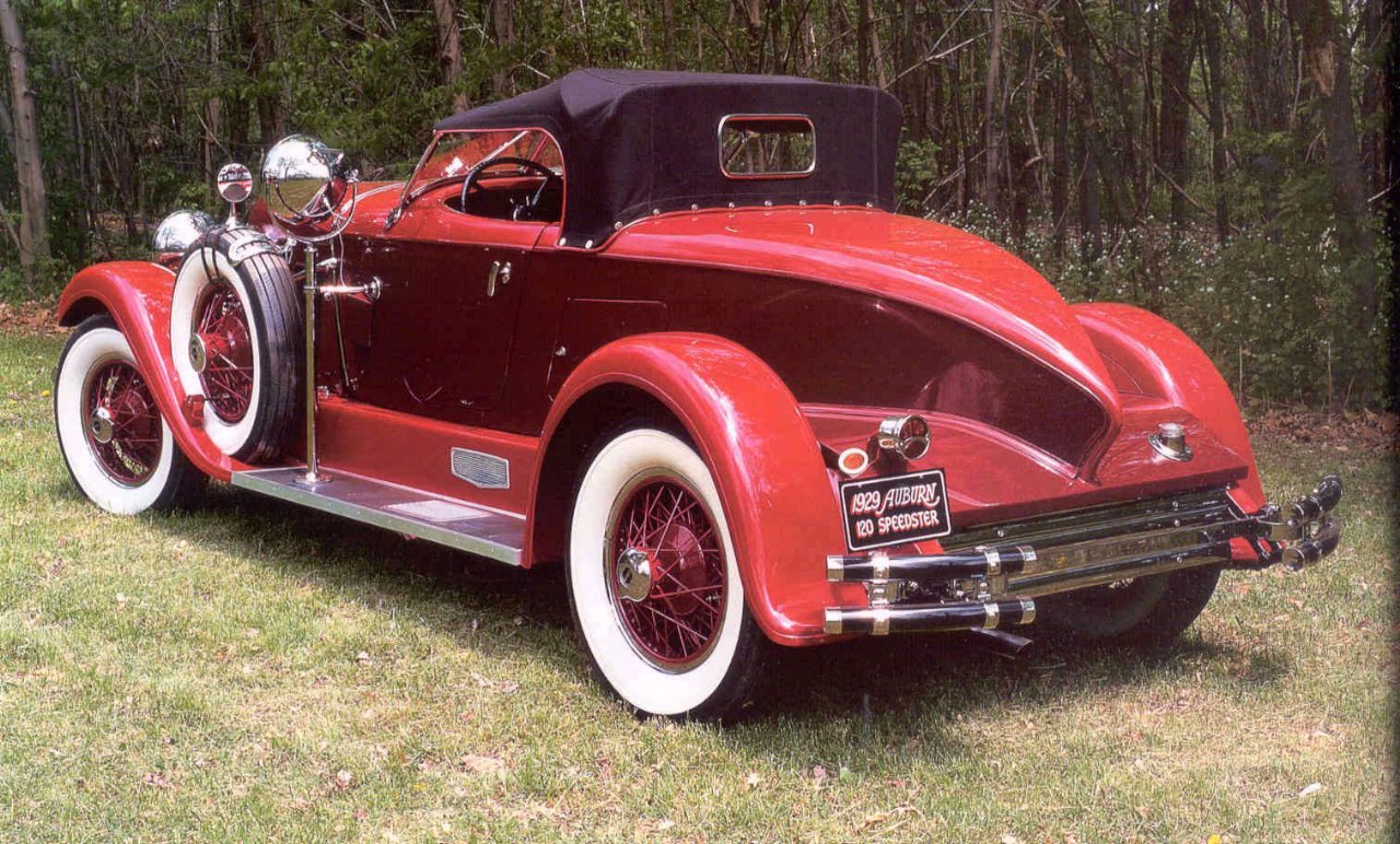 1929 Auburn Boattail Speedster Red rvl