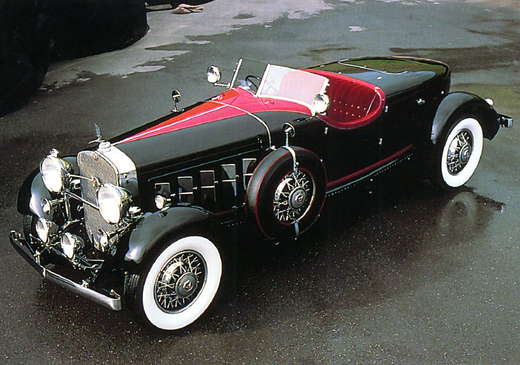1930 Cadillac V-16 Boattail Speedster Black  Red Top fvl
