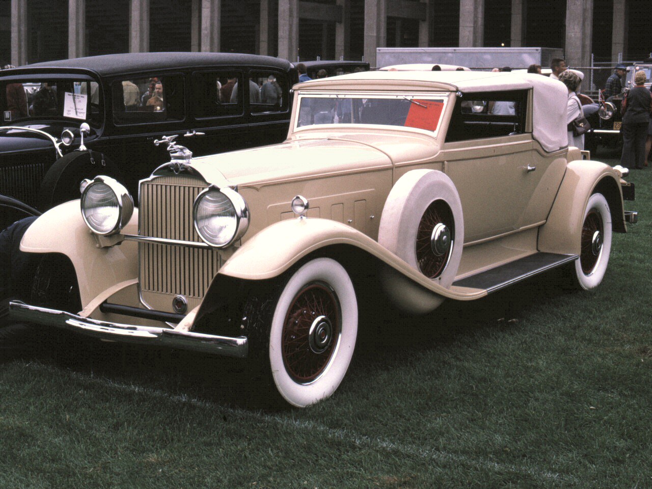 1930 Packard Convertible Coupe Tan fvl 35mm Hershey, PA, 1970