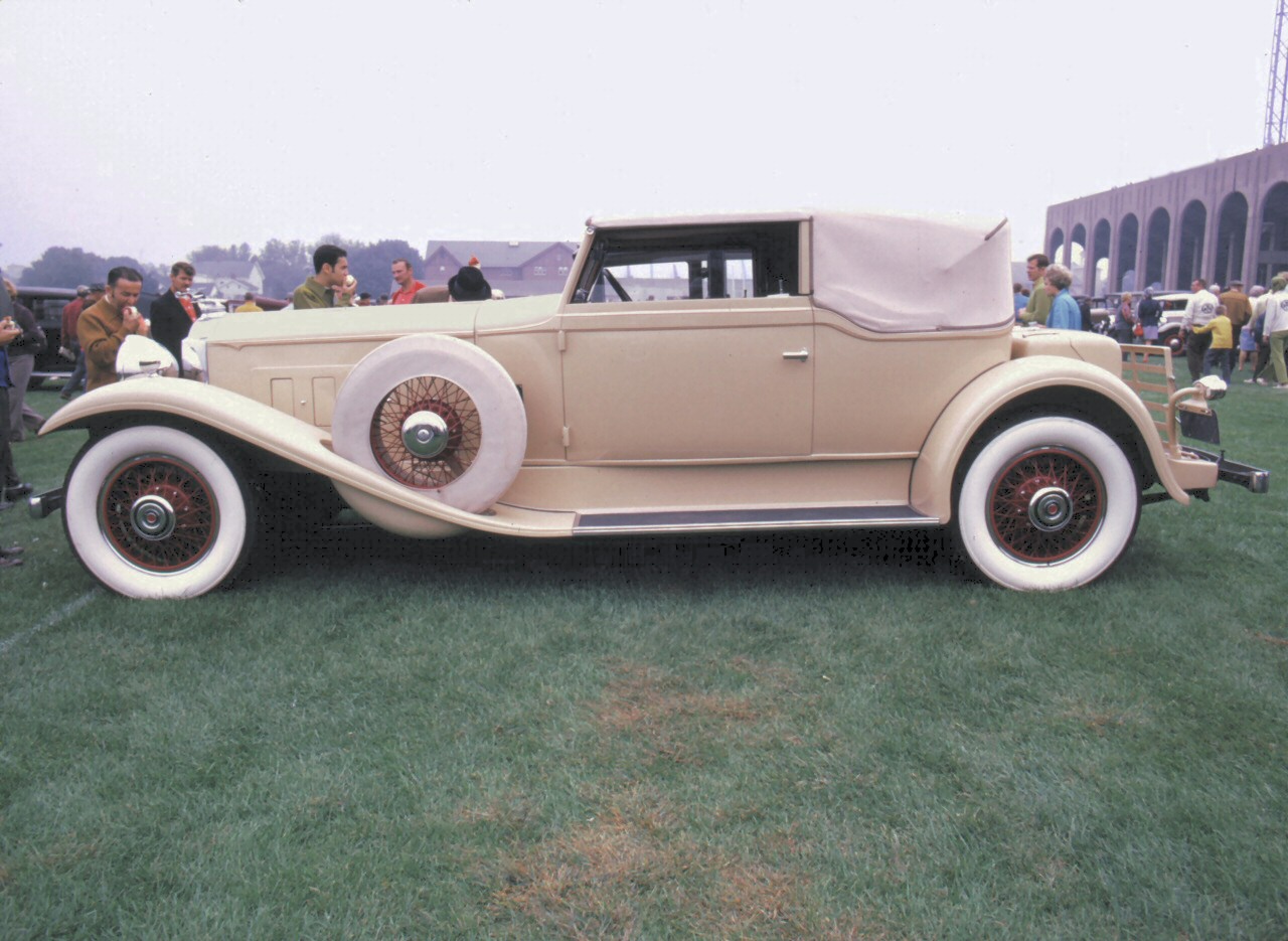 1930 Packard Convertible Coupe Tan sv 35mm Hershey, PA, 1970