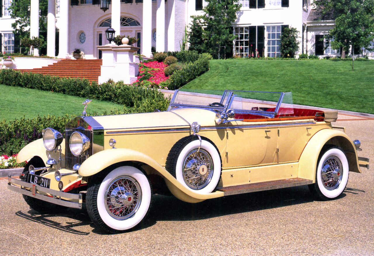 1930 Rolls-Royce Phantom I Ascot Dual-Cowl Phaeton by Brewster of New York Light Yellow fvl