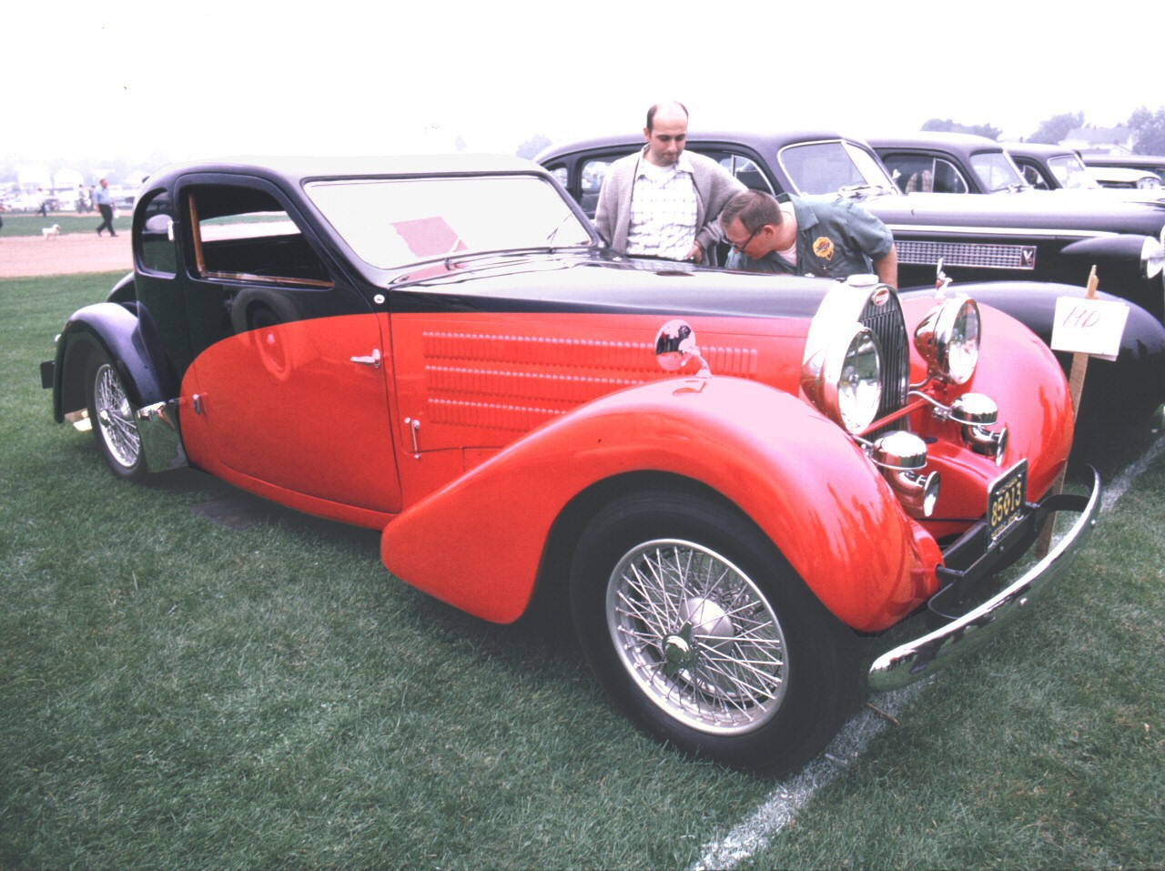 1936 Bugatti Fixed Head 5-Window Coupe Red  Black