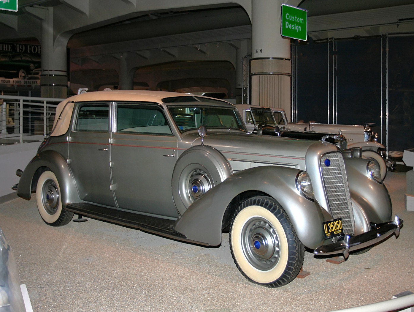 1937 Lincoln Touring Cabriolet One of Ten Custom Built by Brunn  Co. New York Gray H Ford Museum