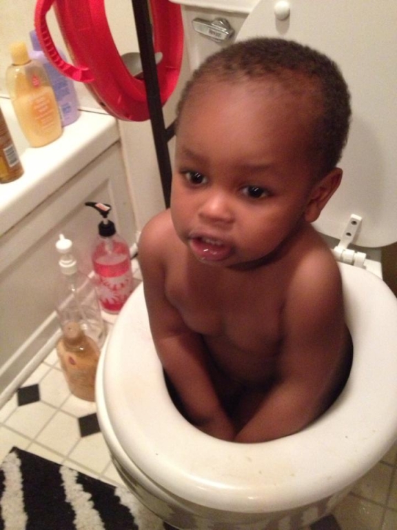 A friend of mine told her child to use the toilet and this is what happened