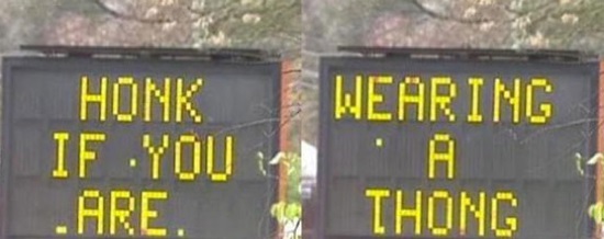 funny hacked road signs
