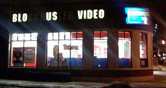 burned out business signs - Blousvideo