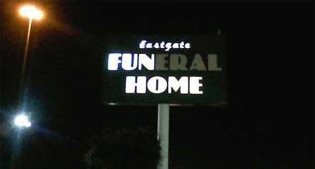 street sign - Eastgate Funeral Home