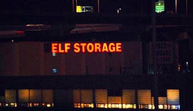 burnt out signs fails - Elf Storage