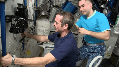 There's pretty much only one option for haircuts in space, and there's a specially designed hair clipper on the ISS attached to a vacuum to keep hair from floating away.
